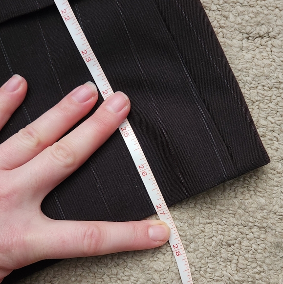 NWT Lauren Ralph Lauren Wool Pinstripe Brown Buttoned Blazer 14P $250 - Picture 16 of 16